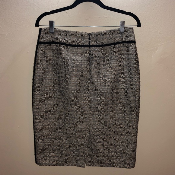 Gray / Tan / Black Tweed Pencil Skirt - Picture 2 of 7